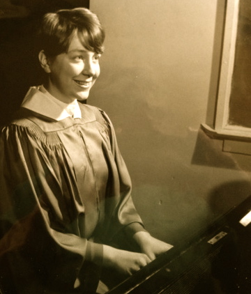 High School Yearbook photo, choir accompanist